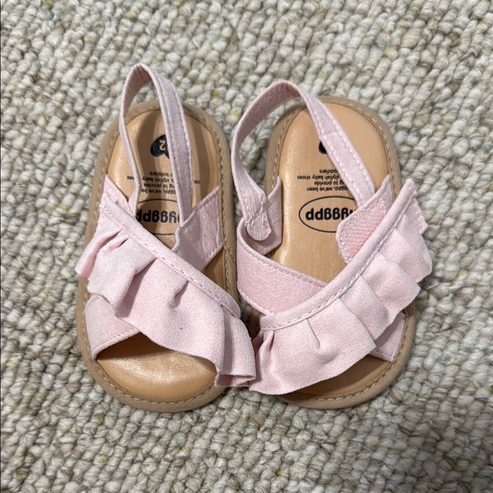 Adidas Pink Sandals with Strap and Rounded Toe